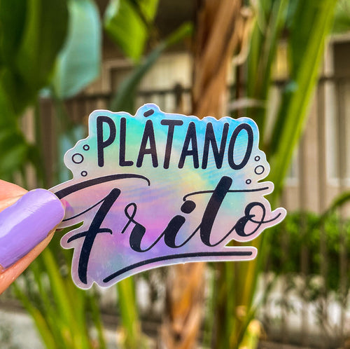 Plátano Frito Holographic Sticker